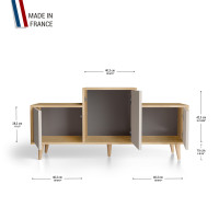 Meuble de rangement EX AEQUO - Chêne Clair - Cachemire YZ-EXCLOUV-CACACA-01-01