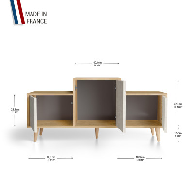 Meuble de rangement EX AEQUO - Chêne Clair - Pin Cap Ferret YZ-EXCLOUV-CFCFCF-01-01