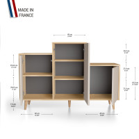 Meuble de rangement GRAND PODIUM - Chêne Clair - Cachemire YZ-GPDCLOUV-CACACA-01-01