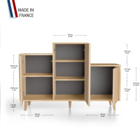 Meuble de rangement GRAND PODIUM - Chêne Clair - Chêne Clair YZ-GPDCLOUV-CLCLCL-01-01