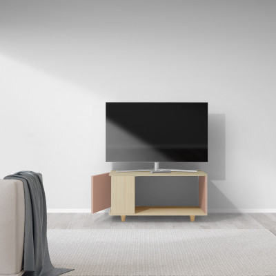 Meuble TV Chêne Clair - Abricot - Chêne Clair - Abricot YZ-NXCL1280854598-ABCLAB-01-00