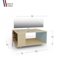 Meuble TV Chêne Clair - Abricot - Curaçao YZ-NXCLOUV-ABCLCU-01-01