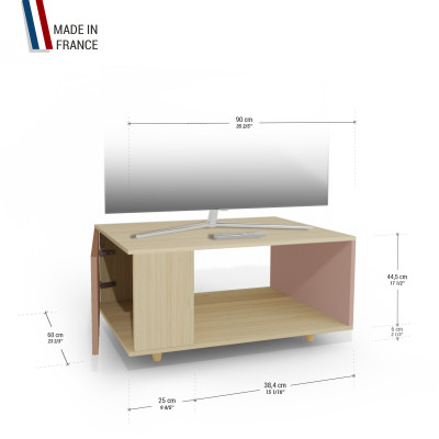 Meuble TV Chêne Clair - Terracotta - Abricot YZ-NXCLOUV-TECLAB-01-01