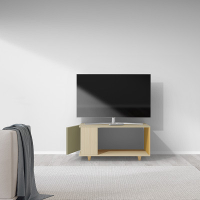 Meuble TV Chêne Clair - Olive - Curry YZ-NXCL1280854598-OLCLCY-01-00