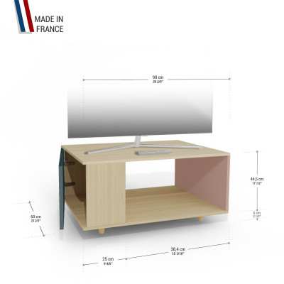 Meuble TV Chêne Clair - Tropical - Abricot YZ-NXCLOUV-TRCLAB-01-01