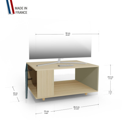 Meuble TV Chêne Clair - Tropical - Olive YZ-NXCLOUV-TRCLOL-01-01