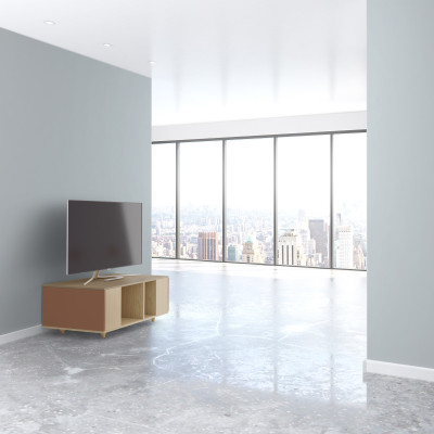 Grand meuble TV Chêne Clair - Terracotta - Chêne Clair - Terracotta YZ-GNXCL525475116-TECLTE-01-00