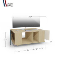 Grand meuble TV Chêne Clair - Tropical - Porcelaine YZ-GNXCLOUV-TRCLPO-01-01