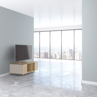 Grand meuble TV Chêne Clair - Porcelaine - Terracotta YZ-GNXCL525475116-POCLTE-01-00