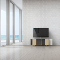 Grand meuble TV Chêne Clair - Graphite - Porcelaine YZ-GNXCL1134027925-GPCLPO-01-00