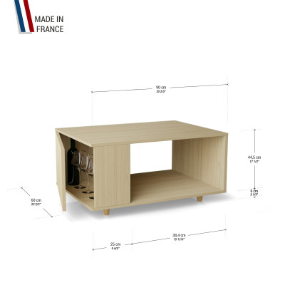 Table basse LIGATIO Chêne Clair YZ-LGCLOUV-CLCLCL-01-01