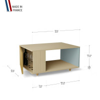 Table basse LIGATIO Chêne Clair - Curry - Curaçao YZ-LGCLOUV-CYCLCU-01-01