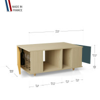 Table basse GRANDE LIGATIO Chêne Clair - Curry - Tropical YZ-GLGCLOUV-CYCLTR-01-01